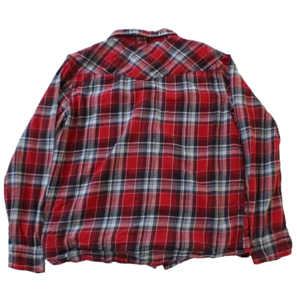 Vintage Levi's Men's Pearl Snap Flannel Shirt Size M - Picture 2 of 5